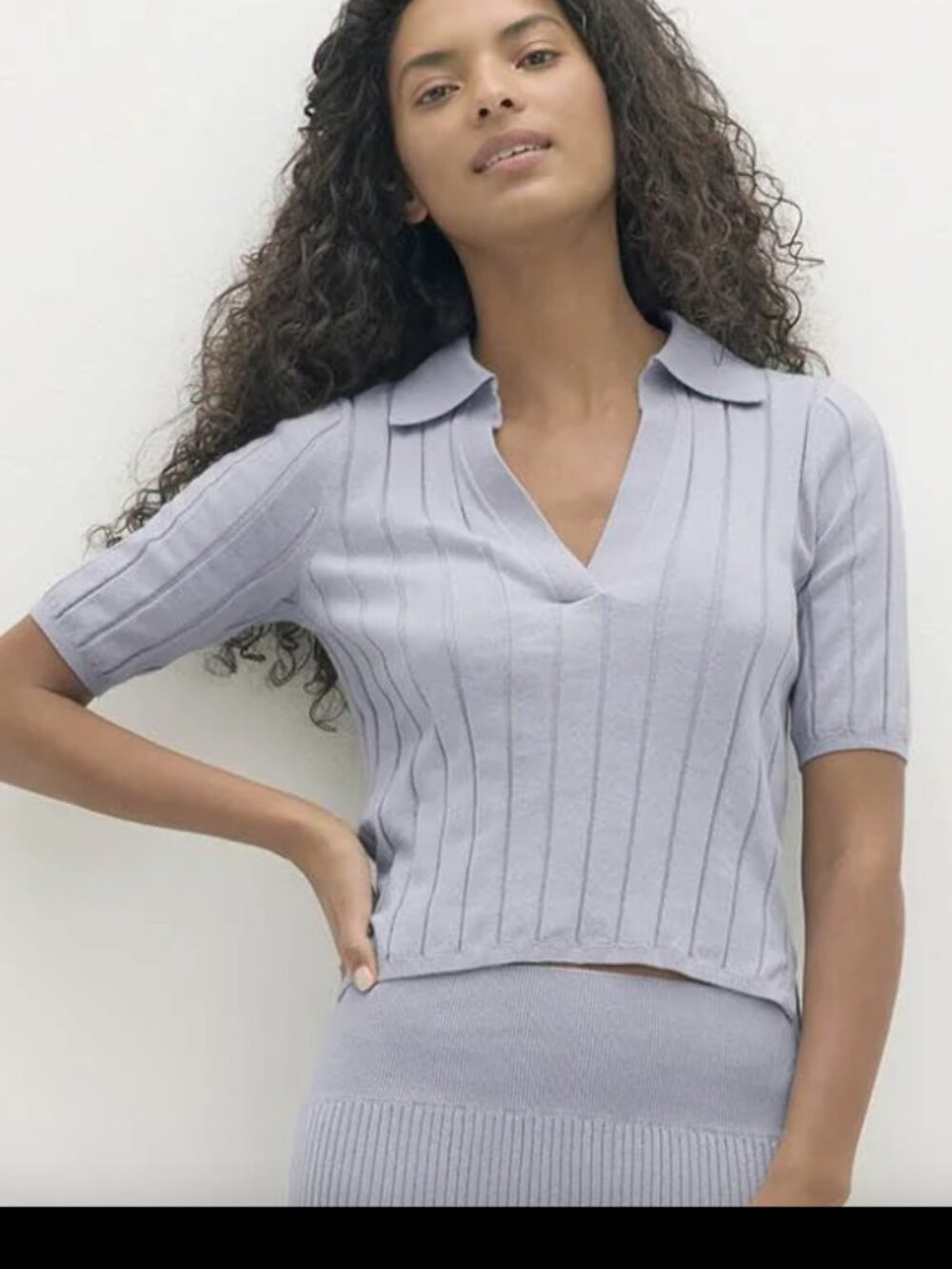 Blaire Ribbed Polo from NakedCashmere